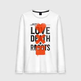 Мужской лонгслив хлопок с принтом LOVE DEATH + ROBOTS в Екатеринбурге, 100% хлопок |  | death | love death + robots | netflix | robots | любовь | нетфликс | роботы | сериал