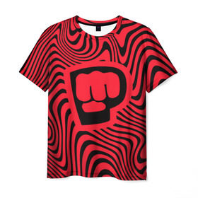 Мужская футболка 3D с принтом PewDiePie Logo в Екатеринбурге, 100% полиэфир | прямой крой, круглый вырез горловины, длина до линии бедер | bro fist | pdp. | pewdiepie | блоггер | логотип | пьюдипай | ютуб | ютубер