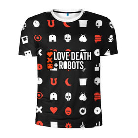 Мужская футболка 3D спортивная с принтом Love, Death & Robots в Екатеринбурге, 100% полиэстер с улучшенными характеристиками | приталенный силуэт, круглая горловина, широкие плечи, сужается к линии бедра | cartoon | death | fantasy | heavy | horror | metal | miller | netflix | robots | tim | witness | любовь | миллер | мультфильм | робот | роботы | тим | ужасы | фэнтези