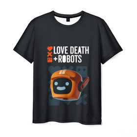 Мужская футболка 3D с принтом Love, Death & Robots в Екатеринбурге, 100% полиэфир | прямой крой, круглый вырез горловины, длина до линии бедер | cartoon | death | fantasy | heavy | horror | metal | miller | netflix | robots | tim | witness | любовь | миллер | мультфильм | робот | роботы | тим | ужасы | фэнтези