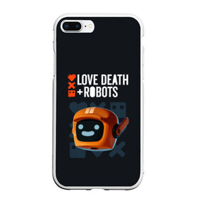 Чехол для iPhone 7Plus/8 Plus матовый с принтом Love Death & Robots в Екатеринбурге, Силикон | Область печати: задняя сторона чехла, без боковых панелей | cartoon | death | fantasy | heavy | horror | metal | miller | netflix | robots | tim | witness | любовь | миллер | мультфильм | робот | роботы | тим | ужасы | фэнтези