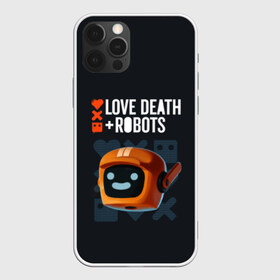 Чехол для iPhone 12 Pro Max с принтом Love Death & Robots в Екатеринбурге, Силикон |  | Тематика изображения на принте: cartoon | death | fantasy | heavy | horror | metal | miller | netflix | robots | tim | witness | любовь | миллер | мультфильм | робот | роботы | тим | ужасы | фэнтези