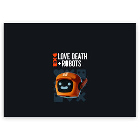 Поздравительная открытка с принтом Love, Death & Robots в Екатеринбурге, 100% бумага | плотность бумаги 280 г/м2, матовая, на обратной стороне линовка и место для марки
 | Тематика изображения на принте: cartoon | death | fantasy | heavy | horror | metal | miller | netflix | robots | tim | witness | любовь | миллер | мультфильм | робот | роботы | тим | ужасы | фэнтези