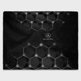 Плед 3D с принтом Mercedes в Екатеринбурге, 100% полиэстер | закругленные углы, все края обработаны. Ткань не мнется и не растягивается | amg | mercedes | авто | автомобиль | иномарка | логотип | машина | мерседес | текстура