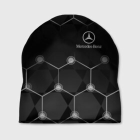 Шапка 3D с принтом Mercedes в Екатеринбурге, 100% полиэстер | универсальный размер, печать по всей поверхности изделия | amg | mercedes | авто | автомобиль | иномарка | логотип | машина | мерседес | текстура