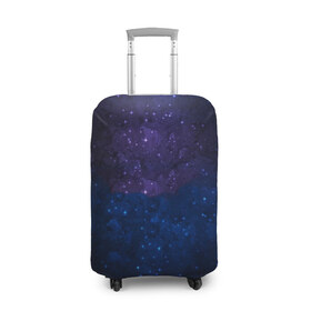 Чехол для чемодана 3D с принтом Космос в Екатеринбурге, 86% полиэфир, 14% спандекс | двустороннее нанесение принта, прорези для ручек и колес | астрономия | звезды | космос | краски | небо | ночь | облака | текстура | фиолетовый | яркий