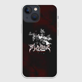 Чехол для iPhone 13 mini с принтом Аста на темном красном фоне в Екатеринбурге,  |  | asta | black clover | dream knights | noel | quartet knights | yami | аниме | анимэ | аста | буракку куро:ба | демон | король магов | манга | черный бык | чёрный клевер | юно