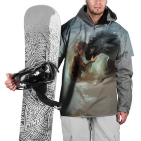 Накидка на куртку 3D с принтом Верные друзья в Екатеринбурге, 100% полиэстер |  | dragon | how | to train | your | астрид | беззубик | викинги | всадник | дракон | как | ночная | олух | приручить | фурия | фэнтези