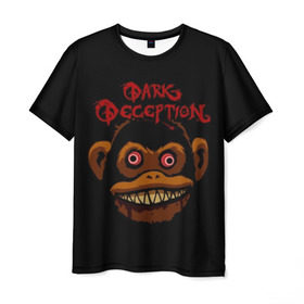 Мужская футболка 3D с принтом Dark Deception 1 в Екатеринбурге, 100% полиэфир | прямой крой, круглый вырез горловины, длина до линии бедер | dark | dark deception | deception | five night | fnaf | game | horror | дарк десепшен | игра