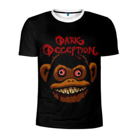 Мужская футболка 3D спортивная с принтом Dark Deception 1 в Екатеринбурге, 100% полиэстер с улучшенными характеристиками | приталенный силуэт, круглая горловина, широкие плечи, сужается к линии бедра | dark | dark deception | deception | five night | fnaf | game | horror | дарк десепшен | игра