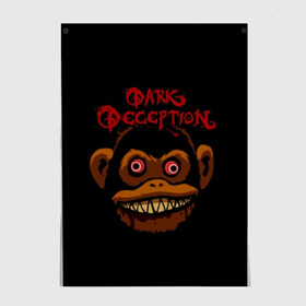 Постер с принтом Dark Deception 1 в Екатеринбурге, 100% бумага
 | бумага, плотность 150 мг. Матовая, но за счет высокого коэффициента гладкости имеет небольшой блеск и дает на свету блики, но в отличии от глянцевой бумаги не покрыта лаком | dark | dark deception | deception | five night | fnaf | game | horror | дарк десепшен | игра