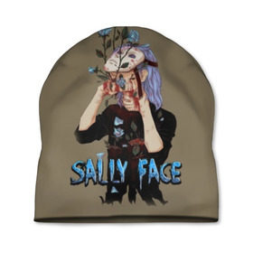 Шапка 3D с принтом Sally Face в Екатеринбурге, 100% полиэстер | универсальный размер, печать по всей поверхности изделия | sally face | игра | компьютерная игра | лицо | маска | протез | салли фейс | школа | шрамы