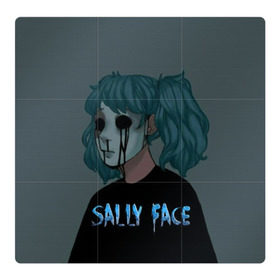 Магнитный плакат 3Х3 с принтом Sally Face в Екатеринбурге, Полимерный материал с магнитным слоем | 9 деталей размером 9*9 см | sally face | игра | компьютерная игра | лицо | маска | протез | салли фейс | школа | шрамы