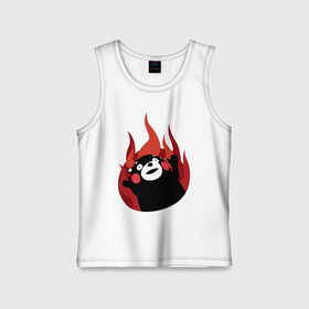 Детская майка хлопок с принтом Kumamon поджигает в Екатеринбурге,  |  | fire | for | glory | hell | japan | of course | ofc | satan | the | иероглифы | кумамон | медведь | огонь | пожар | япония