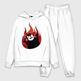 Мужской костюм хлопок OVERSIZE с принтом Kumamon поджигает в Екатеринбурге,  |  | fire | for | glory | hell | japan | of course | ofc | satan | the | иероглифы | кумамон | медведь | огонь | пожар | япония