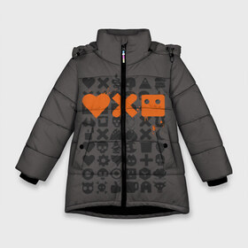 Зимняя куртка для девочек 3D с принтом Love Death & Robots в Екатеринбурге, ткань верха — 100% полиэстер; подклад — 100% полиэстер, утеплитель — 100% полиэстер. | длина ниже бедра, удлиненная спинка, воротник стойка и отстегивающийся капюшон. Есть боковые карманы с листочкой на кнопках, утяжки по низу изделия и внутренний карман на молнии. 

Предусмотрены светоотражающий принт на спинке, радужный светоотражающий элемент на пуллере молнии и на резинке для утяжки. | cartoon | death | fantasy | heavy | horror | metal | miller | netflix | robots | tim | witness | любовь | миллер | мультфильм | робот | роботы | тим | ужасы | фэнтези