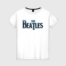 Женская футболка хлопок с принтом The Beatles в Екатеринбурге, 100% хлопок | прямой крой, круглый вырез горловины, длина до линии бедер, слегка спущенное плечо | битлз | британская | группа | джон леннон | джордж харрисон | ливерпуль | пол маккартни | ринго старр | рок