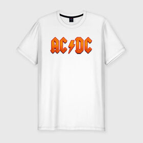 Мужская футболка премиум с принтом AC/DC в Екатеринбурге, 92% хлопок, 8% лайкра | приталенный силуэт, круглый вырез ворота, длина до линии бедра, короткий рукав | австралийская | ангус янг | блюз | группа | малькольм янг | рок | рок н ролл | стиви янг | хард