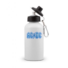 Бутылка спортивная с принтом AC/DC в Екатеринбурге, металл | емкость — 500 мл, в комплекте две пластиковые крышки и карабин для крепления | австралийская | ангус янг | блюз | группа | малькольм янг | рок | рок н ролл | стиви янг | хард