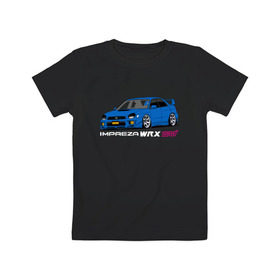 Детская футболка хлопок с принтом Subaru Impreza WRX STI (GD) в Екатеринбурге, 100% хлопок | круглый вырез горловины, полуприлегающий силуэт, длина до линии бедер | impreza wrx sti | subaru | subaru impreza | subaru impreza wrx sti | wrx sti