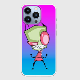 Чехол для iPhone 13 Pro с принтом Захватчик Зим (2) в Екатеринбурге,  |  | invader | invader zim | zim | захват | захватчик зим | зим | мультфильм | нло | пришелец