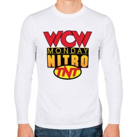 Мужской лонгслив хлопок с принтом WCW Monday Night Nitro в Екатеринбурге, 100% хлопок |  | Тематика изображения на принте: nitro | wcw | wrestling | рестлинг