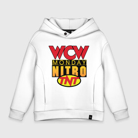 Детское худи Oversize хлопок с принтом WCW Monday Night Nitro в Екатеринбурге, френч-терри — 70% хлопок, 30% полиэстер. Мягкий теплый начес внутри —100% хлопок | боковые карманы, эластичные манжеты и нижняя кромка, капюшон на магнитной кнопке | Тематика изображения на принте: nitro | wcw | wrestling | рестлинг