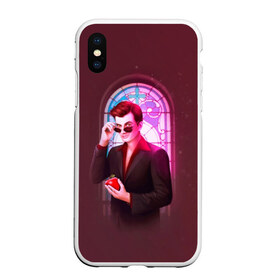 Чехол для iPhone XS Max матовый с принтом Good Omens в Екатеринбурге, Силикон | Область печати: задняя сторона чехла, без боковых панелей | Тематика изображения на принте: david tennant | good omens | благие знамения | сериалы