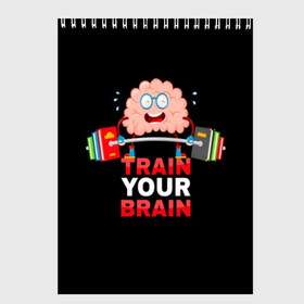 Скетчбук с принтом Train your brain в Екатеринбурге, 100% бумага
 | 48 листов, плотность листов — 100 г/м2, плотность картонной обложки — 250 г/м2. Листы скреплены сверху удобной пружинной спиралью | athlete | books | brain | cool | drops | fitness | heavy | inscription | load | slogan | sport | sweat | text | train | weight | your | атлет | брызги | вес | девиз | капли | книги | крутой | лозунг | мозг | нагрузка | надпись | очки | пот | при