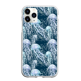 Чехол для iPhone 11 Pro Max матовый с принтом Медузы в Екатеринбурге, Силикон |  | bubbles | cant | depth | dome | float | flock | jellyfish | long | mirror | sea | shimmer | tails | transparent | water | вода | глубина | длинные | зеркальное | косяк | купол | медузы | мерцание | море | плывут | прозрачные | пузыри | стая | хвосты