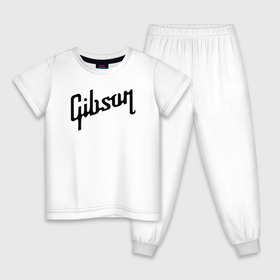 Детская пижама хлопок с принтом Gibson в Екатеринбурге, 100% хлопок |  брюки и футболка прямого кроя, без карманов, на брюках мягкая резинка на поясе и по низу штанин
 | Тематика изображения на принте: gibson | гибсон
