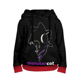 Детская толстовка 3D с принтом Monstercat в Екатеринбурге, 100% полиэстер | двухслойный капюшон со шнурком для регулировки, мягкие манжеты на рукавах и по низу толстовки, спереди карман-кенгуру с мягким внутренним слоем | monstercat | клуб | клубная музыка | кот | котенок | кошка | лейбл | монстар | монстар кет | монстер | музыка | танцевальная музыка | электронная | электронная музыка