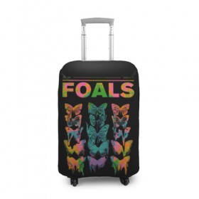 Чехол для чемодана 3D с принтом Foals в Екатеринбурге, 86% полиэфир, 14% спандекс | двустороннее нанесение принта, прорези для ручек и колес | foals | yannis philippakis | группы | дэнс панк | инди | мат рок | музыка | рок | фоалз | яннис филиппакис
