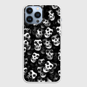 Чехол для iPhone 13 Pro Max с принтом Призраки Мисфитс в Екатеринбурге,  |  | misfits | punk | punk rock | rock | лицо | мисфитс | панк | панк рок | паттрен | призрак | рок | скелет | череп | черно белый