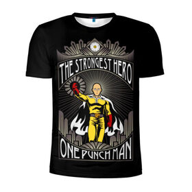 Мужская футболка 3D спортивная с принтом One Punch Man в Екатеринбурге, 100% полиэстер с улучшенными характеристиками | приталенный силуэт, круглая горловина, широкие плечи, сужается к линии бедра | one punch man | onepunchman | oppai | аниме | ван панч мен | ванпанчмен | манга | сайтама | супергерои | человек один удар