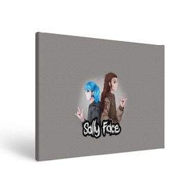 Холст прямоугольный с принтом Sally Face в Екатеринбурге, 100% ПВХ |  | blue | diane | face | fisher | gizmo | henry | johnson | killer | larry | sally | генри | гизмо | джонсон | диана | ларри | лицо | салли | фейс | фишер