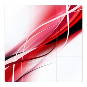 Магнитный плакат 3Х3 с принтом Красная линия в Екатеринбурге, Полимерный материал с магнитным слоем | 9 деталей размером 9*9 см | линии | узор
