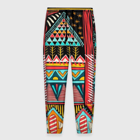 Мужские брюки 3D с принтом Африканский стиль  в Екатеринбурге, 100% полиэстер | манжеты по низу, эластичный пояс регулируется шнурком, по бокам два кармана без застежек, внутренняя часть кармана из мелкой сетки | africa | african | pattern | style | trend | африка | африканский стиль | геометрия | мода | орнамент | паттерн | стиль | тренд