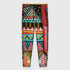 Женские брюки 3D с принтом Африканский стиль  в Екатеринбурге, полиэстер 100% | прямой крой, два кармана без застежек по бокам, с мягкой трикотажной резинкой на поясе и по низу штанин. В поясе для дополнительного комфорта — широкие завязки | africa | african | pattern | style | trend | африка | африканский стиль | геометрия | мода | орнамент | паттерн | стиль | тренд