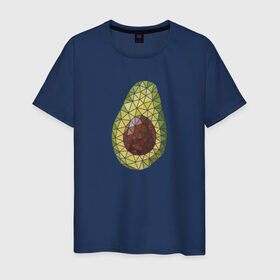 Мужская футболка хлопок с принтом Авокадо в Екатеринбурге, 100% хлопок | прямой крой, круглый вырез горловины, длина до линии бедер, слегка спущенное плечо. | вкусняшка | графика | жиры | зож | косточка | мозаика | овощ | паззл | пазл | плод | пп | правильное питание | фитоняшка | фрагменты | фрукт