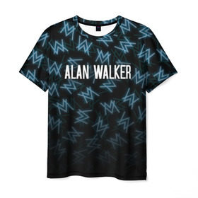 Мужская футболка 3D с принтом ALAN WALKER в Екатеринбурге, 100% полиэфир | прямой крой, круглый вырез горловины, длина до линии бедер | alan walker | alan walker alone. | alan walker faded | alan walker feat | alan walker lonely | алан волкер