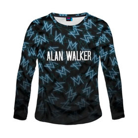 Женский лонгслив 3D с принтом ALAN WALKER в Екатеринбурге, 100% полиэстер | длинные рукава, круглый вырез горловины, полуприлегающий силуэт | alan walker | alan walker alone. | alan walker faded | alan walker feat | alan walker lonely | алан волкер