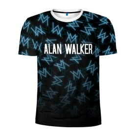 Мужская футболка 3D спортивная с принтом ALAN WALKER в Екатеринбурге, 100% полиэстер с улучшенными характеристиками | приталенный силуэт, круглая горловина, широкие плечи, сужается к линии бедра | alan walker | alan walker alone. | alan walker faded | alan walker feat | alan walker lonely | алан волкер