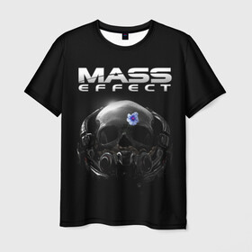 Мужская футболка 3D с принтом Mass Effect в Екатеринбурге, 100% полиэфир | прямой крой, круглый вырез горловины, длина до линии бедер | andromeda | n7 | игры | компьютерные игры | масс эффект