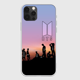 Чехол для iPhone 12 Pro Max с принтом BTS on the Sunset в Екатеринбурге, Силикон |  | army | hip hop | j hope | jimin | jin | jungkook | k pop | rap | rm | suga | v | джей хоуп | джин | закат | контур | рм | рэп | силуэт | чи мин | чон гук | шуга