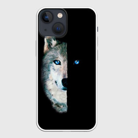 Чехол для iPhone 13 mini с принтом Волк в Екатеринбурге,  |  | animal | art | blue | day | head | muzzle | night | predator | view | wild | wolf | взгляд | волк | голова | день | дикий | животное | искусство | ночь | синий | хищник