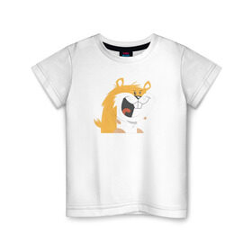 Детская футболка хлопок с принтом Хомяк в Екатеринбурге, 100% хлопок | круглый вырез горловины, полуприлегающий силуэт, длина до линии бедер | Тематика изображения на принте: hamster | хомяк | хомяки