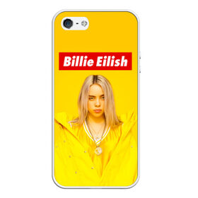 Чехол для iPhone 5/5S матовый с принтом Billie Eilish в Екатеринбурге, Силикон | Область печати: задняя сторона чехла, без боковых панелей | bad guy | bellyache | billie eilish | bury a friend | ocean eyes | when we all fall asleep where do we go | билли айлиш | музыка | певица