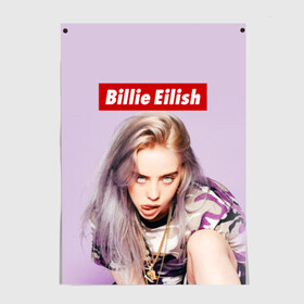 Постер с принтом Billie Eilish в Екатеринбурге, 100% бумага
 | бумага, плотность 150 мг. Матовая, но за счет высокого коэффициента гладкости имеет небольшой блеск и дает на свету блики, но в отличии от глянцевой бумаги не покрыта лаком | bad guy | bellyache | billie eilish | bury a friend | ocean eyes | when we all fall asleep where do we go | билли айлиш | музыка | певица