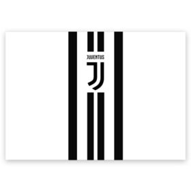 Поздравительная открытка с принтом Juventus в Екатеринбурге, 100% бумага | плотность бумаги 280 г/м2, матовая, на обратной стороне линовка и место для марки
 | juventus | ronaldo | роналдо | ювентус